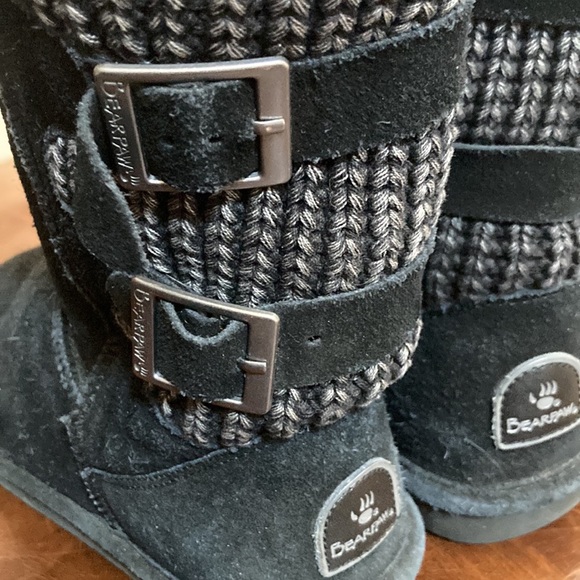Bear paw  black suede boots size 6 - Picture 4 of 7